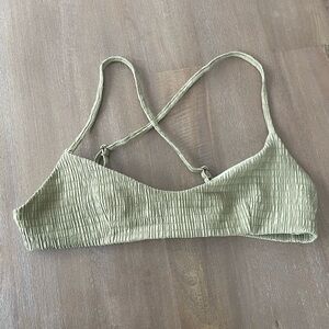 Andie Olive Green Bikini Top